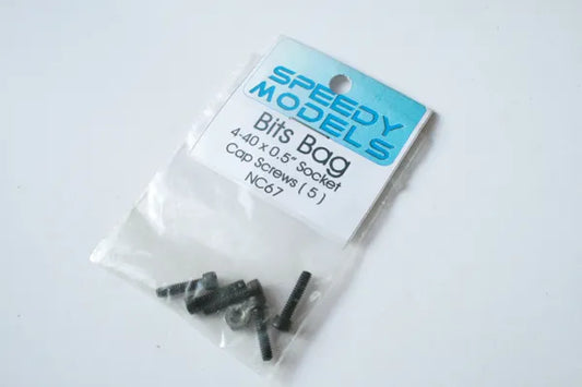 Speedy Models Bits Bag 4-40 x 0.5" Socket Cap Head Screws (5pcs) NC67