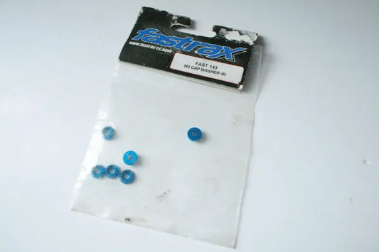 Fastrax M3 Cap Head Screw Washers (Blue Aluminium)