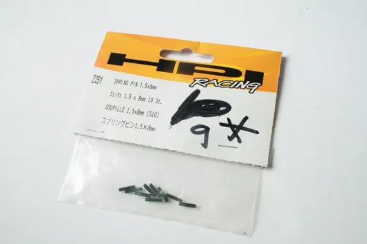 HPI Spring Pins 1.5x8mm - Z251 (Incomplete Only 9 In Packet)