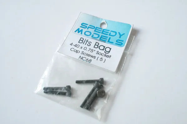 Speedy Models Bits Bag 4-40 x 0.75" Socket Cap Head Screws (5pcs) NC68