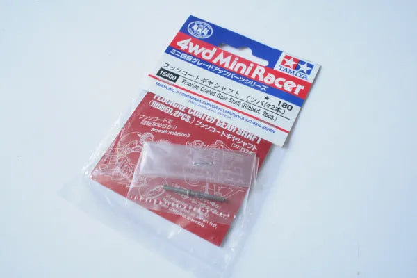 Tamiya 4wd Mini Racer Fluorine Coated Gear Shaft (Ribbed 2pcs)- Tamiya 15400
