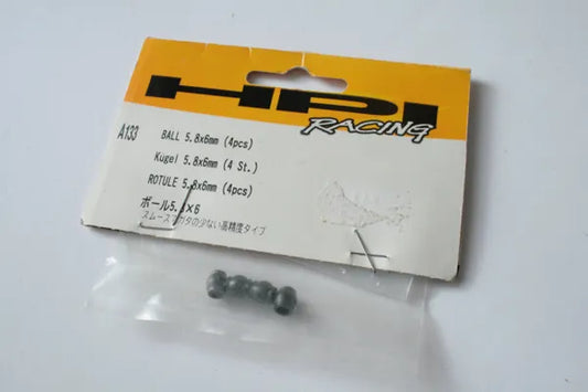HPI 5.8x6mm Balls (4pcs) - HPI A133 (Scruffy Packaging)